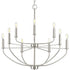 Progress Leyden P400228 009 9 60 Watt CAND CHANDELIER in Brushed Nickel Finish Model: P400228-009