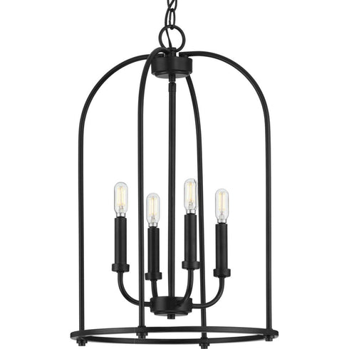Progress Leyden P500302 009 4 60 Watt MED FOYER in Brushed Nickel Finish Model: P500302-009