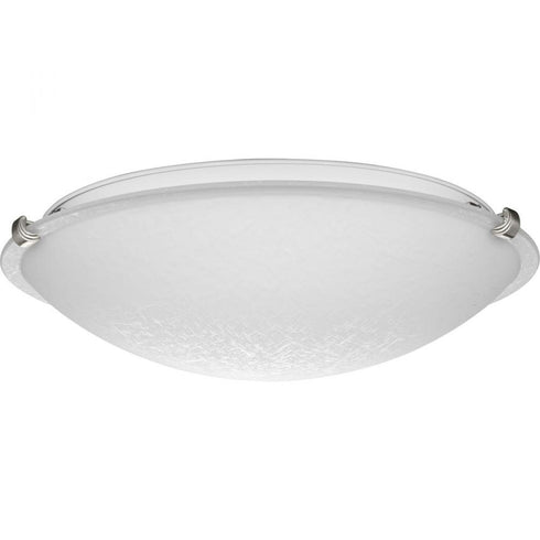 Progress Linen Dome P350178 009 3 15 Watt MED Flush Mount in Brushed Nickel Finish Model: P350178-009