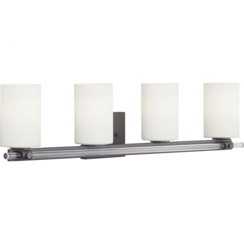 Progress Lisbon P300200 031 4 100 Watt MED BATH BRACKET in Matte Black Finish Model: P300200-031