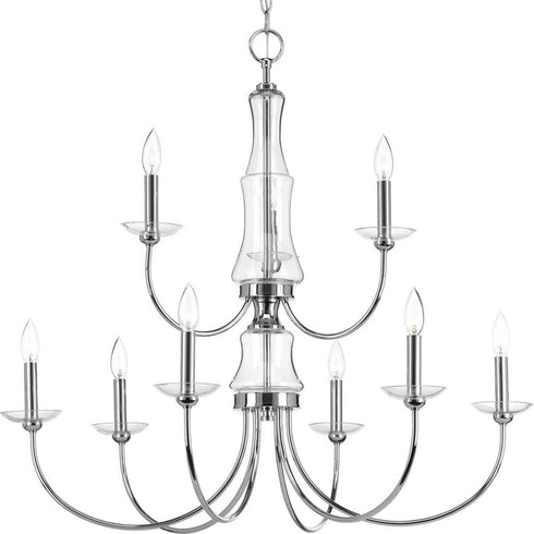 Progress Litchfield Nine Light Chandelier in Polished Chrome Finish Model: P400104-015