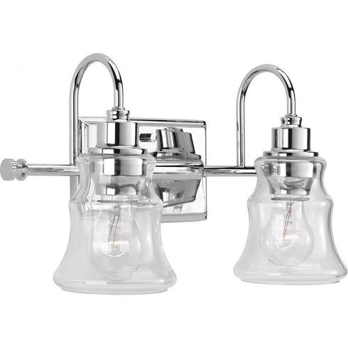 Progress Litchfield P300138 015 2 60 Watt MED BATH BRACKET in Polished Chrome Finish Model: P300138-015