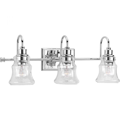 Progress Litchfield P300139 015 3 60 Watt MED BATH BRACKET in Polished Chrome Finish Model: P300139-015