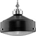 Progress Loftin Collection One Light in Brushed Nickel Clear Patterned Glass Farmhouse Pendant Light Model: P500170-009