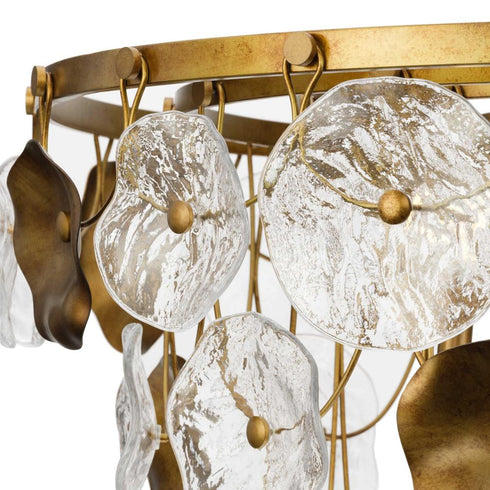 Progress Loretta Collection 28.25 in. Nine Light in Gold Ombre Transitional Chandelier Model: P400365-204