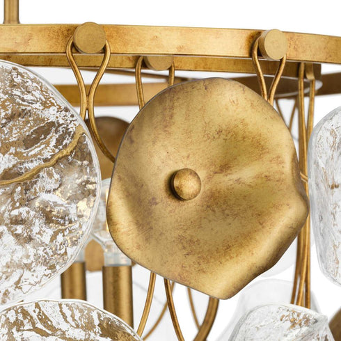 Progress Loretta Collection 28.25 in. Nine Light in Gold Ombre Transitional Chandelier Model: P400365-204