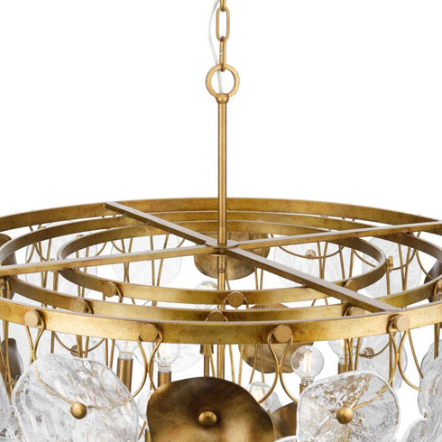 Progress Loretta Collection 28.25 in. Nine Light in Gold Ombre Transitional Chandelier Model: P400365-204