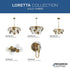 Progress Loretta Collection Six Light in Gold Ombre Transitional Chandelier Model: P400364-204