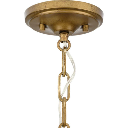 Progress Loretta Collection Three Light in Gold Ombre Transitional Pendant Model: P500442-204