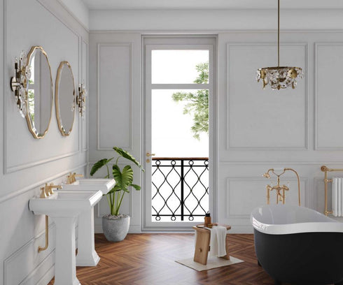 Progress Loretta Collection Three Light in Gold Ombre Transitional Pendant Model: P500442-204