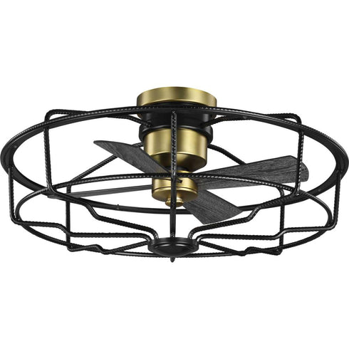 Progress Loring Collection 33 Inch Four Blade in Black Ceiling Fan Model: P250006-031