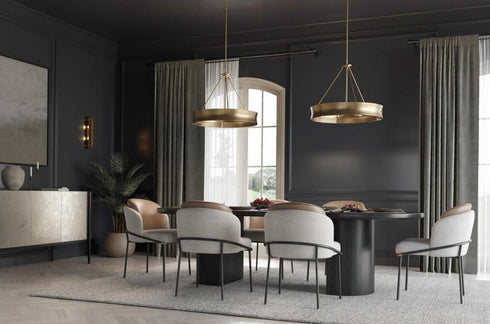 Progress Lusail Collection 5 Light in Soft Gold Luxe Industrial Chandelier Model: P400357-205