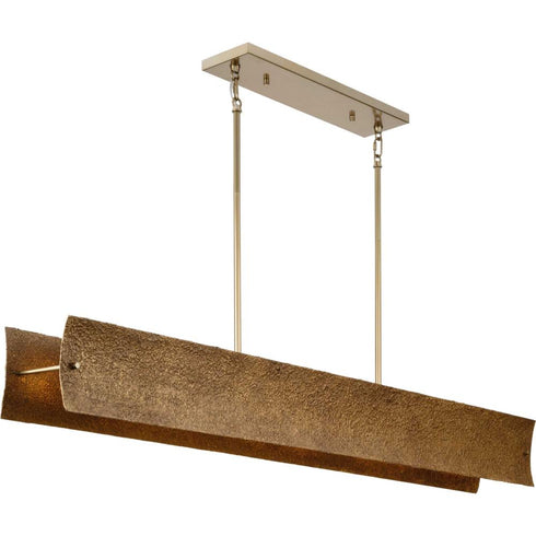 Progress Lusail Collection Eight Light in Soft Gold Luxe Industrial Island Light Model: P400369-205