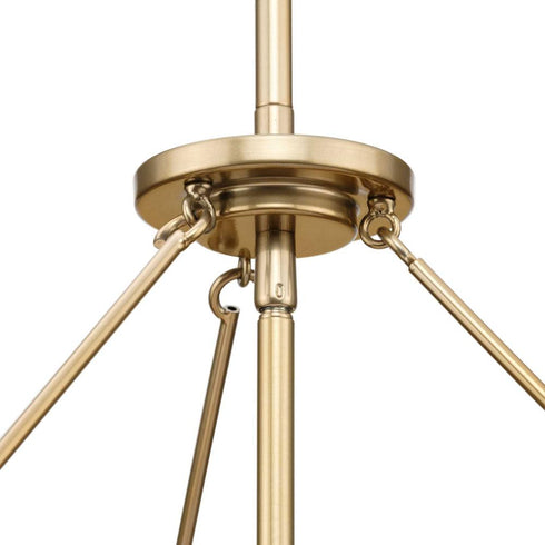 Progress Lusail Collection Four Light in Soft Gold Luxe Industrial Pendant Model: P500437-205