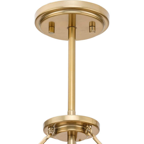 Progress Lusail Collection Four Light in Soft Gold Luxe Industrial Pendant Model: P500437-205