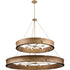 Progress Lusail Collection Thirteen Light in Soft Gold Luxe Industrial Chandelier Model: P400377-205