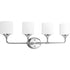 Progress Lynzie P2804 15 4 100 Watt MED BATH BRKT in Polished Chrome Finish Model: P2804-15