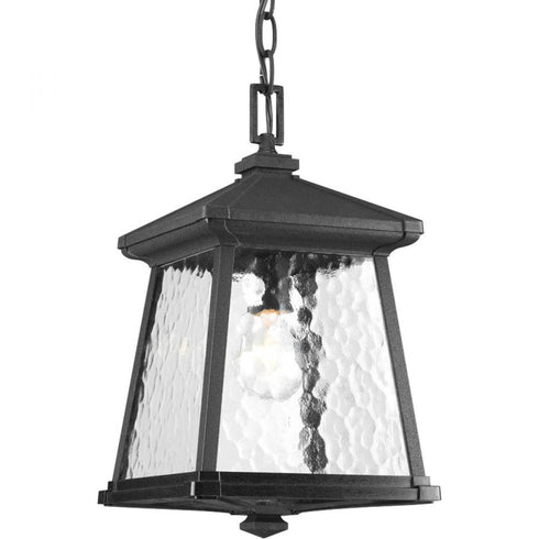 Progress Mac Collection One Light Hanging Lantern in Textured Black Finish Model: P5559-31