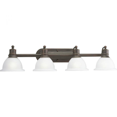 Progress Madison P3164 09 4 100 Watt MED BATH BRKT in Brushed Nickel Finish Model: P3164-09