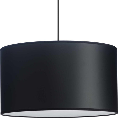 Progress Markor P500387 193 3 Light DRUM PENDANT in Black Parchment Finish Model: P500387-193