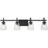 Progress Martenne Collection Four Light in Aged Bronze Modern Farmhouse Vanity Light Model: P300475-196