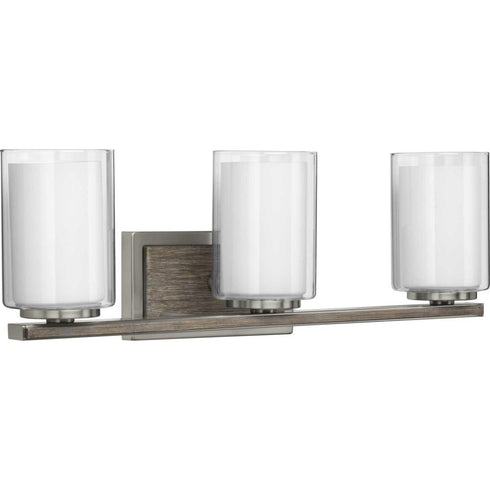 Progress Mast P300217 009 3 100 Watt MED BATH BRACKET in Brushed Nickel Finish Model: P300217-009