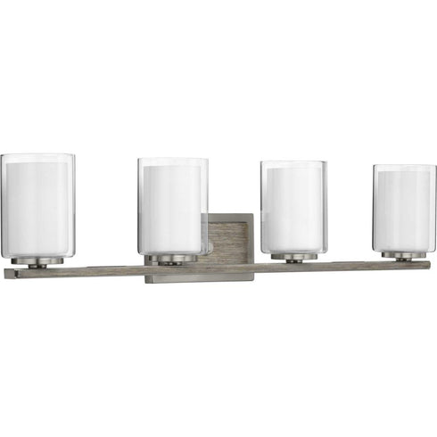 Progress Mast P300218 009 4 100 Watt MED BATH BRACKET in Brushed Nickel Finish Model: P300218-009