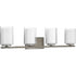 Progress Mast P300218 009 4 100 Watt MED BATH BRACKET in Brushed Nickel Finish Model: P300218-009