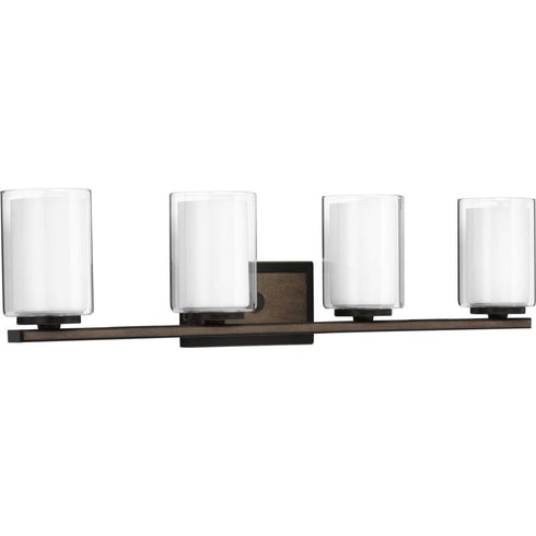 Progress Mast P300218 009 4 100 Watt MED BATH BRACKET in Brushed Nickel Finish Model: P300218-009