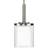 Progress Mast P500192 009 1 100 Watt MED MINI PENDANT in Brushed Nickel Finish Model: P500192-009