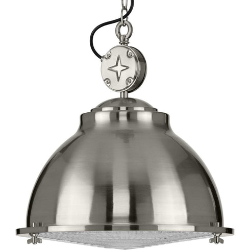 Progress Medal P500212 009 1 100 Watt MED PENDANT in Brushed Nickel Finish Model: P500212-009