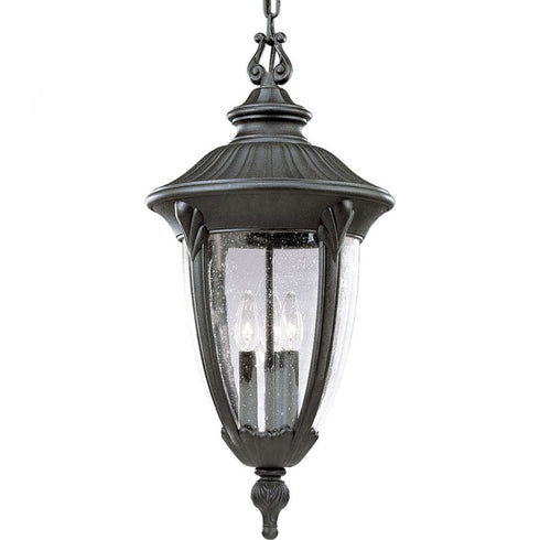 Progress Meridian 3 Light P5520 31 3 60 Watt CAND CH HNG LANT in Textured Black Finish Model: P5520-31
