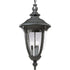 Progress Meridian 3 Light P5520 31 3 60 Watt CAND CH HNG LANT in Textured Black Finish Model: P5520-31