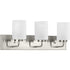 Progress Merry P300329 009 3 100 Watt MED BATH BRACKET in Brushed Nickel Finish Model: P300329-009