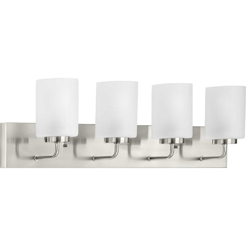 Progress Merry P300330 009 4 100 Watt MED BATH BRACKET in Brushed Nickel Finish Model: P300330-009