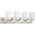 Progress Merry P300330 009 4 100 Watt MED BATH BRACKET in Brushed Nickel Finish Model: P300330-009