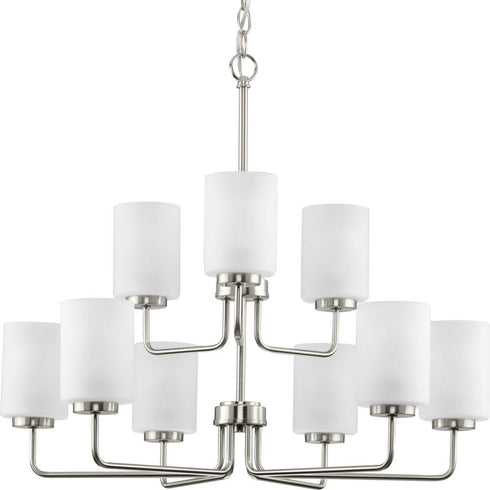 Progress Merry P400276 009 9 100 Watt MED CHANDELIER in Brushed Nickel Finish Model: P400276-009