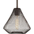 Progress Mesh P5338 20 1 100 Watt MED MINI PENDANT in Antique Bronze Finish Model: P5338-20