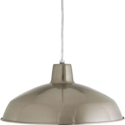 Progress Metal Shade P5094 09 1 150 Watt MED PENDANT in Brushed Nickel Finish Model: P5094-09