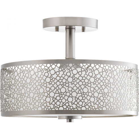 Progress Mingle LED P2320 0930K9 1 17 Watt LED FLUSH MOUNT in Brushed Nickel Finish Model: P2320-0930K9