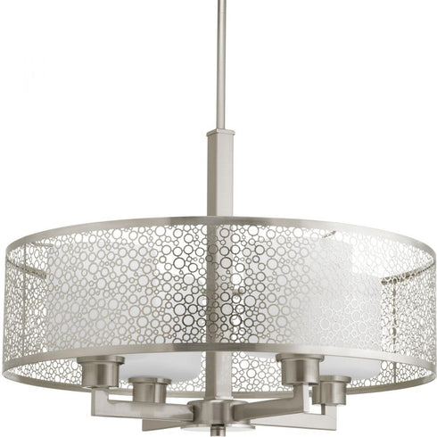 Progress Mingle P5156 09 4 100 Watt MED PENDANT in Brushed Nickel Finish Model: P5156-09