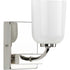 Progress Moore Collection One Light in Brushed Nickel White Opal Glass Luxe Bath Vanity Light Model: P300280-009