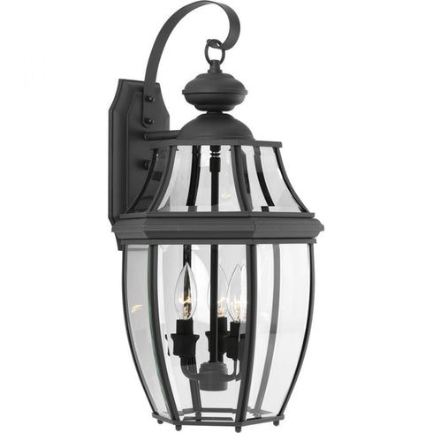 Progress New Haven P6612 31 3 60 Watt CAND WALL LANTERN in Textured Black Finish Model: P6612-31
