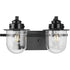 Progress Northlake P300435 009 2 Light BATH in Brushed Nickel Finish Model: P300435-009