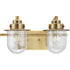 Progress Northlake P300435 009 2 Light BATH in Brushed Nickel Finish Model: P300435-009