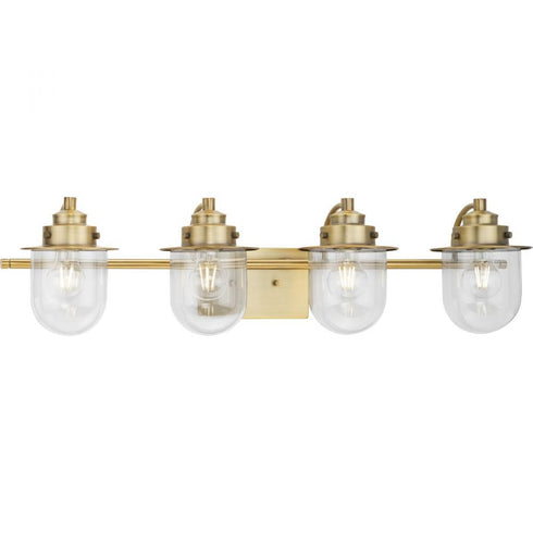 Progress Northlake P300437 009 4 Light BATH in Brushed Nickel Finish Model: P300437-009