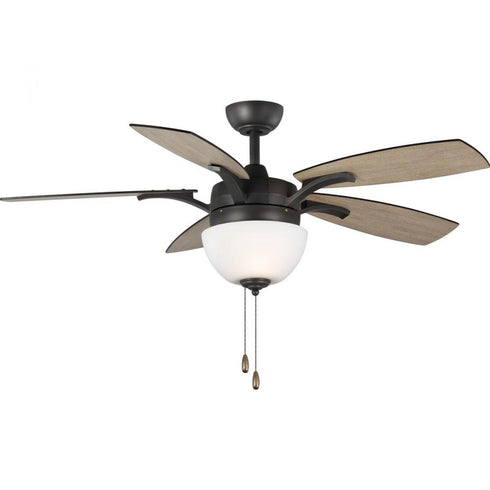 Progress Olson 2 Light P2598 09 52IN 5 BLADE FAN With LGT KIT in Brushed Nickel Finish Model: P2598-09
