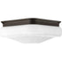 Progress One Light 11 2 Inch LED Square Glass Flush Mount in Antique Bronze Finish Model: P350024-020-30