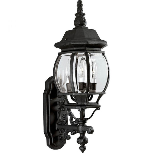 Progress Onion Lantern P5700 31 3 60 Watt WALL LANT in Textured Black Finish Model: P5700-31