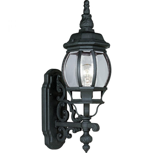 Progress Onion Lantern P5878 31 1 100 Watt MED WALL LANTERN in Textured Black Finish Model: P5878-31